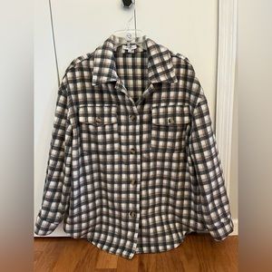 Polagram. Plaid Button Down Jacket/Shacket. Size large.